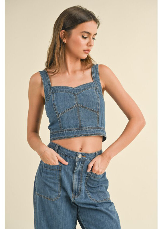 Miou Muse Denim Bustier
