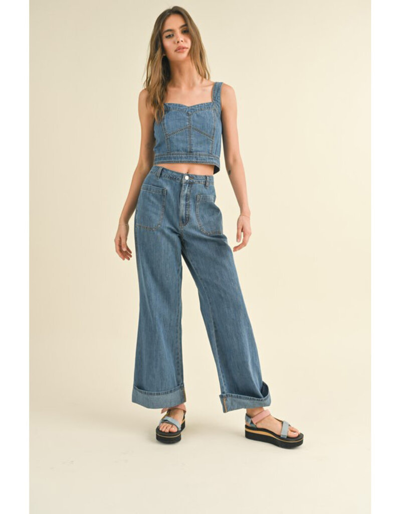 Miou Muse Denim Bustier