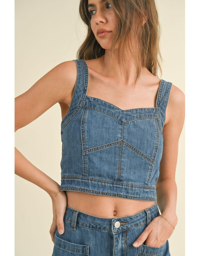 Miou Muse Denim Bustier