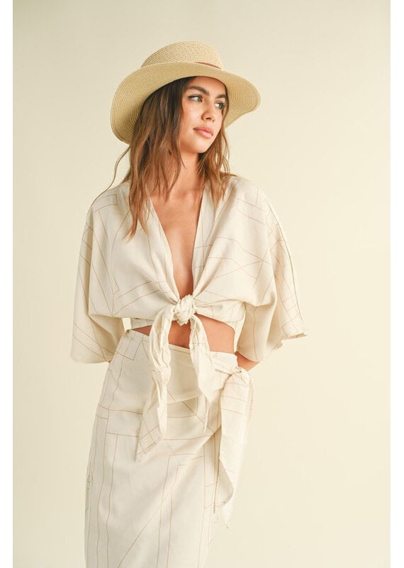 Miou Muse Tie Waist Romper
