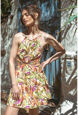 ILLA ILLA Print Cut Out Minidress