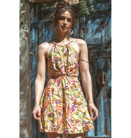 ILLA ILLA Print Cut Out Minidress