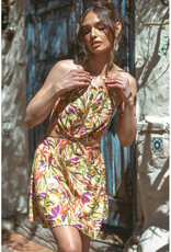 ILLA ILLA Print Cut Out Minidress
