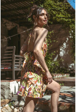 ILLA ILLA Print Cut Out Minidress