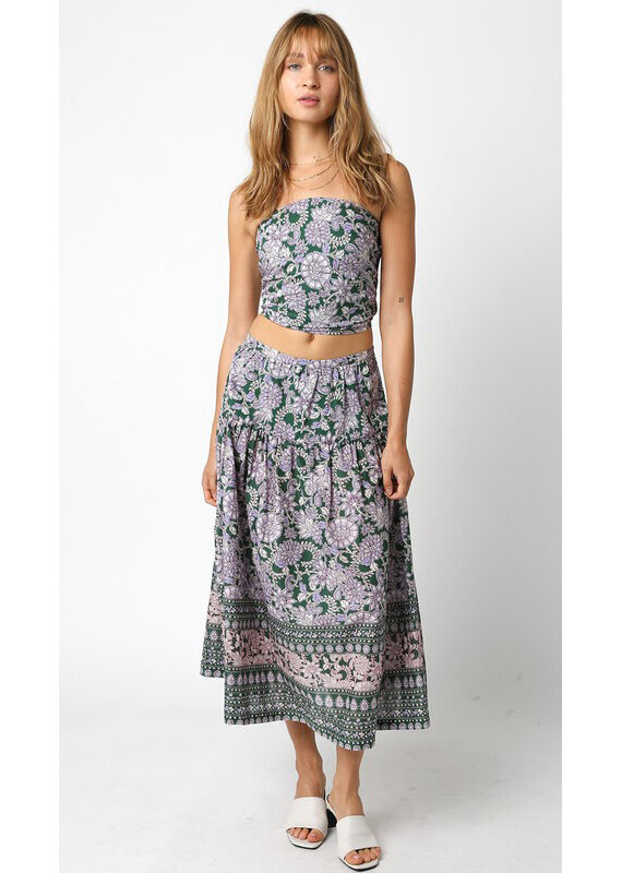 Olivaceous Andy Midi Skirt