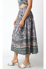 Olivaceous Andy Midi Skirt