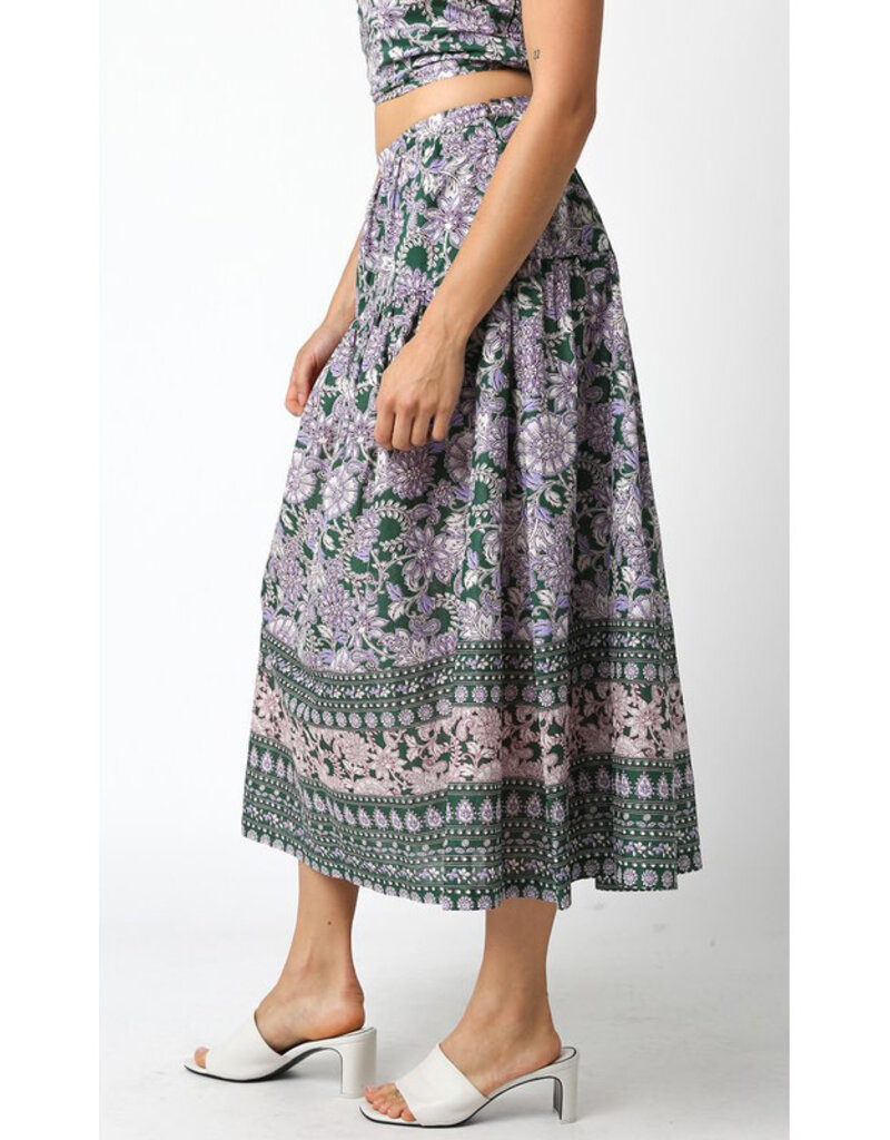 Olivaceous Andy Midi Skirt