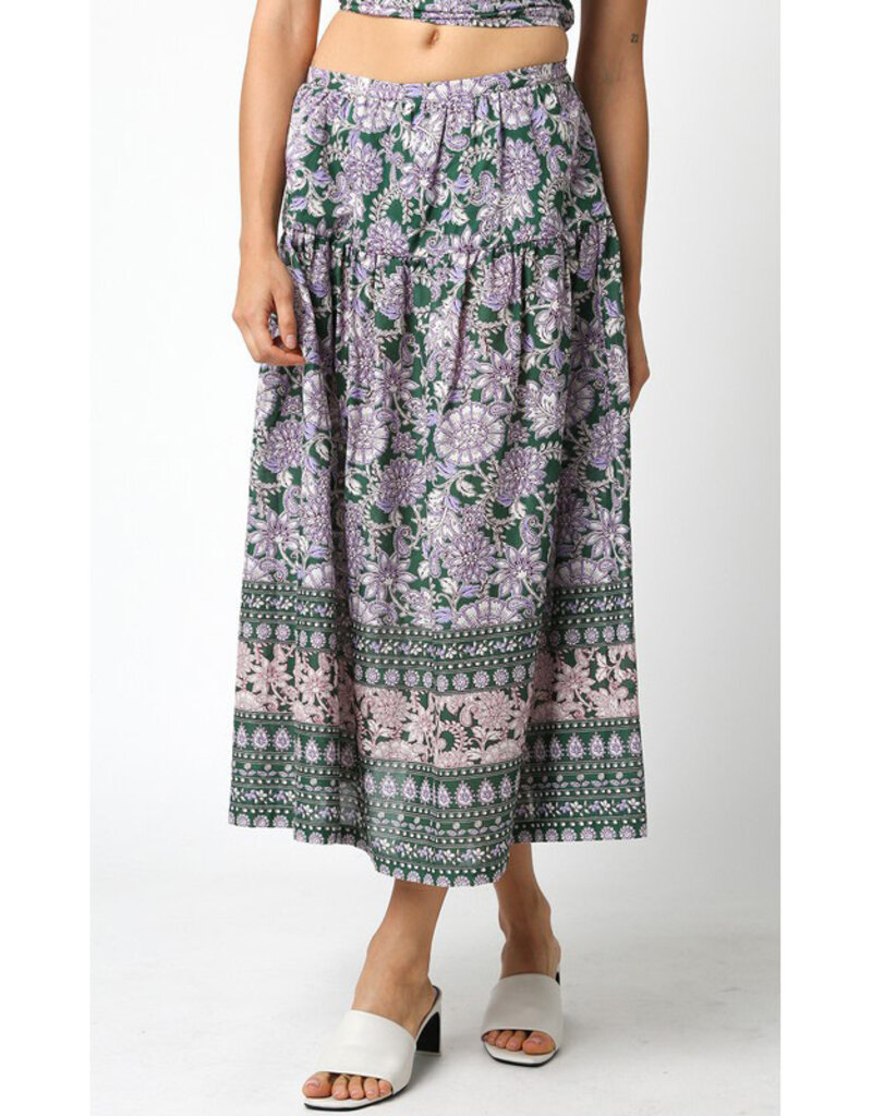 Olivaceous Andy Midi Skirt
