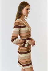 lalavon Stripe Sweater Mini Dress