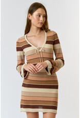 lalavon Stripe Sweater Mini Dress