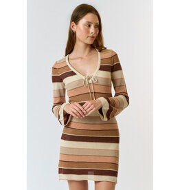 lalavon Stripe Sweater Mini Dress