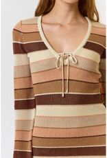lalavon Stripe Sweater Mini Dress