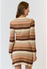 lalavon Stripe Sweater Mini Dress