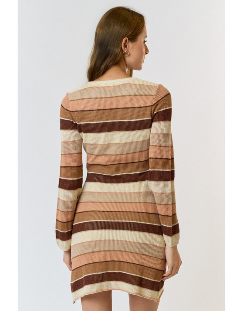 lalavon Stripe Sweater Mini Dress