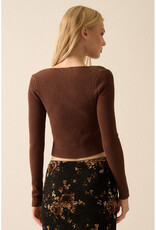Promesa Ribbed Square Neck Top