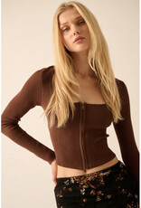 Promesa Ribbed Square Neck Top