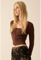 Promesa Ribbed Square Neck Top