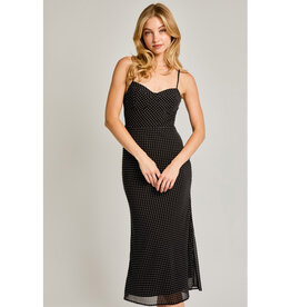 Le Lis Polka Dot Midi Dress