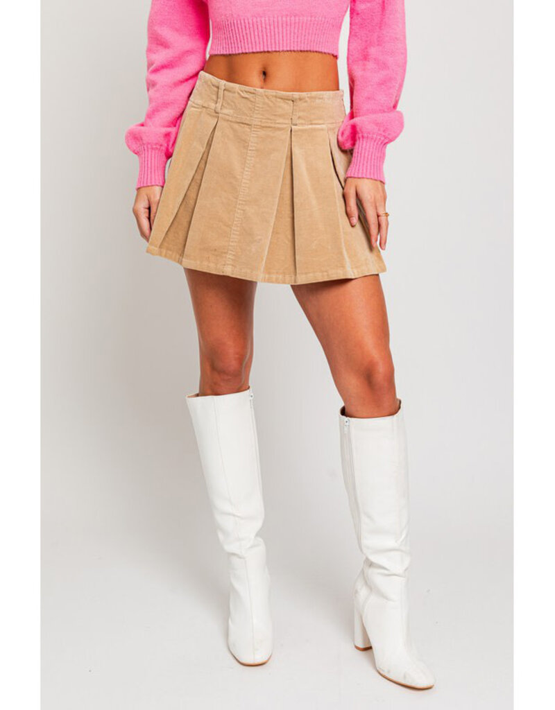 Le Lis Low Waist Corduroy Skirt