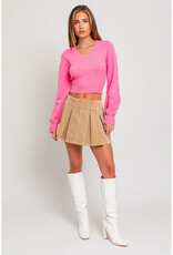 Le Lis Low Waist Corduroy Skirt