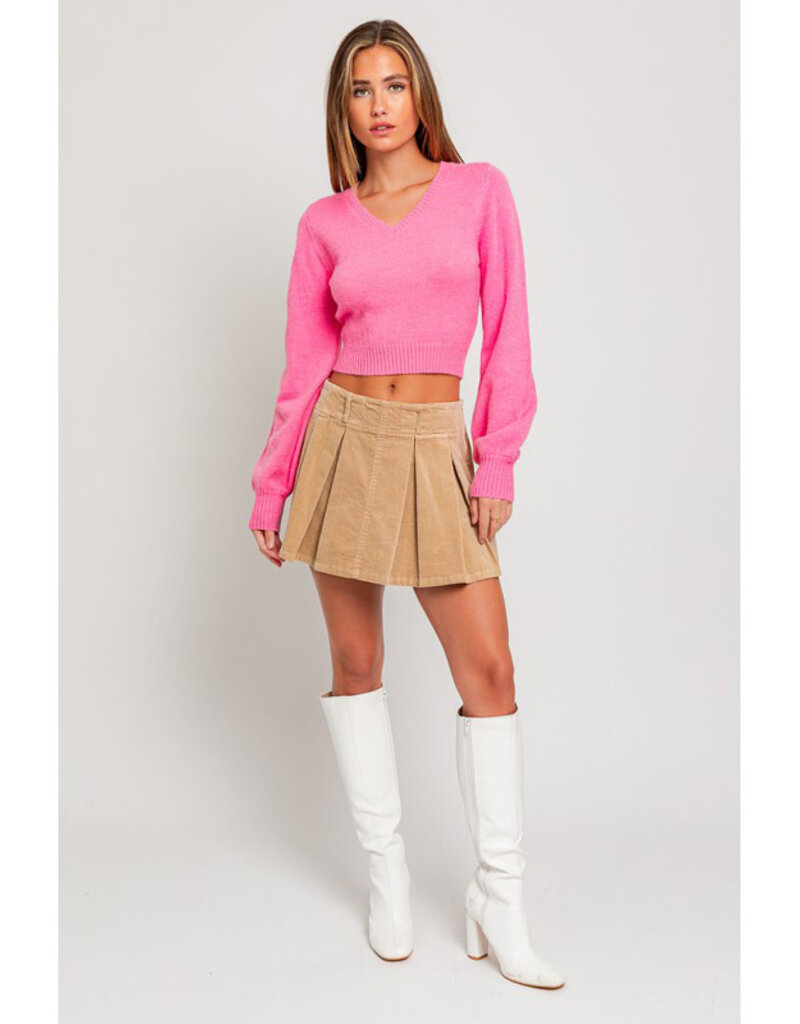 Le Lis Low Waist Corduroy Skirt