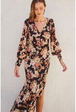 Dress Forum Midnight Floral Plunging Maxi
