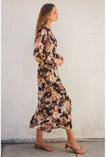 Dress Forum Midnight Floral Plunging Maxi