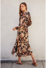 Dress Forum Midnight Floral Plunging Maxi