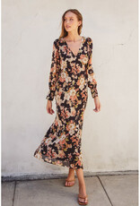 Dress Forum Midnight Floral Plunging Maxi