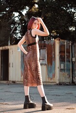 Le Lis Leopard Mesh Midi Dress