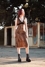 Le Lis Leopard Mesh Midi Dress