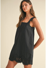 Mable Embroidered Scallop Mini Dress