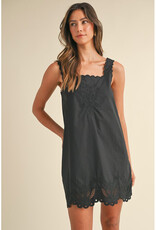 Mable Embroidered Scallop Mini Dress