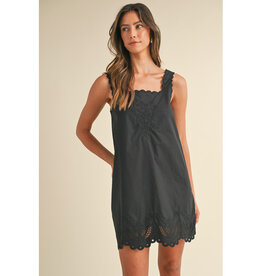 Mable Embroidered Scallop Mini Dress