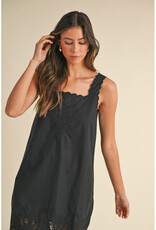 Mable Embroidered Scallop Mini Dress