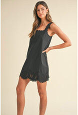 Mable Embroidered Scallop Mini Dress