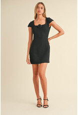 Mable Black Tweed Mini Dress