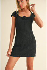 Mable Black Tweed Mini Dress