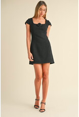Mable Black Tweed Mini Dress