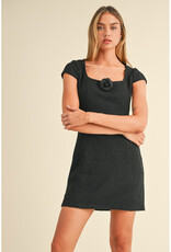 Mable Black Tweed Mini Dress