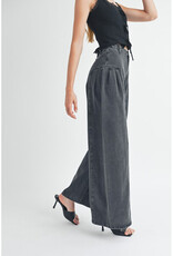 Mable Pleated Wide Leg Jeans