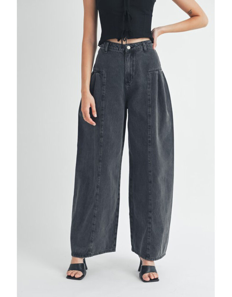 Mable Pleated Wide Leg Jeans