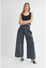 Mable Pleated Wide Leg Jeans