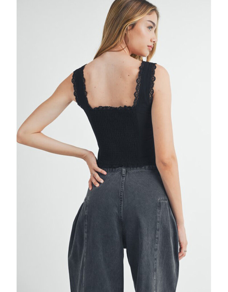 Mable Pleated Wide Leg Jeans