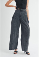 Mable Pleated Wide Leg Jeans