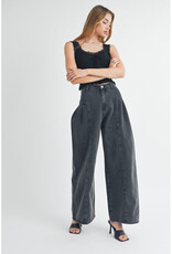 Mable Pleated Wide Leg Jeans