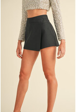 Mable Black Wrap Skort