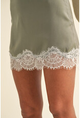 Mable Moss Lace Edge Mini Skirt