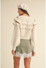 Mable Moss Lace Edge Mini Skirt