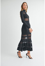 Mable Black Mesh Mermaid Dress
